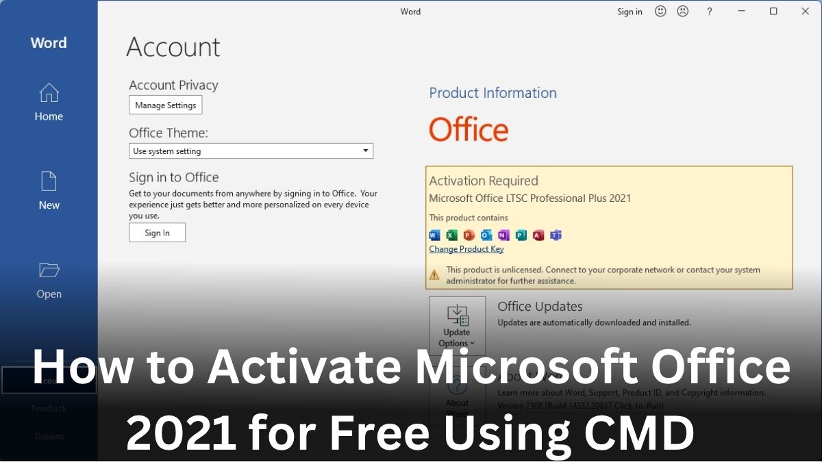 How to Activate Microsoft Office 2021