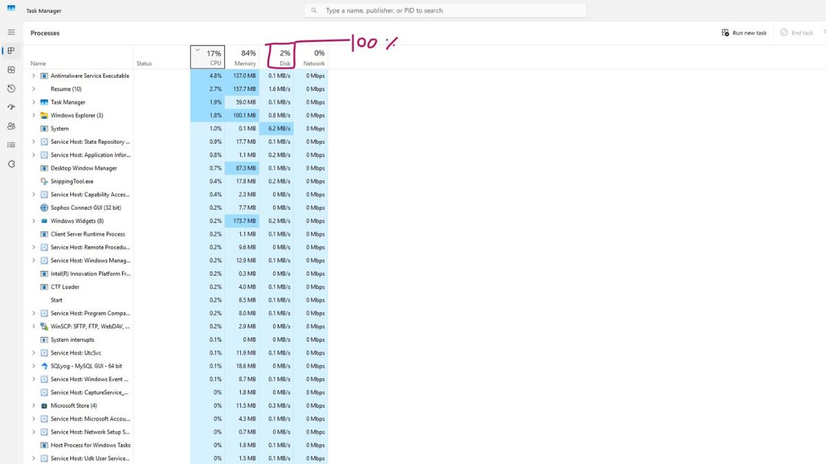 How to Fix 100% Disk Usage in Windows